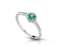 Ring PG Gioielli Woman in Gold Smeraldo 0.09 Ct ANTANGOS+C/1 - ANTANGOS+C/1